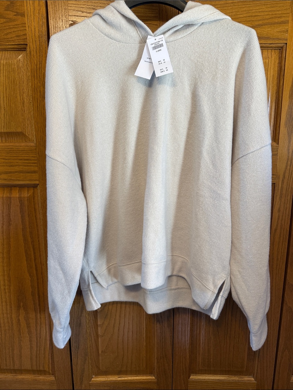 Abercrombie & Fitch Women’s Lightweight Hooded Pullover -Beige/Sand Colored-XL